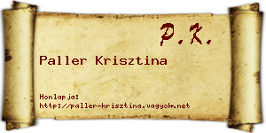 Paller Krisztina névjegykártya